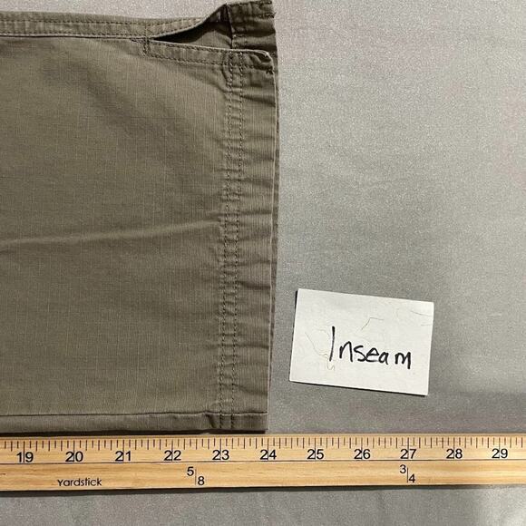 Calvin Klein Capris Size 8 Baggy Green Cropped Pants Jeans Ripstop Y2K Gorpcore - Picture 11 of 12